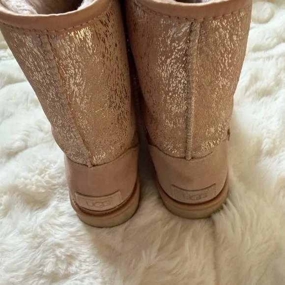 UGG Women's Shimmering Rose Gold Boots - Picture 2 of 5